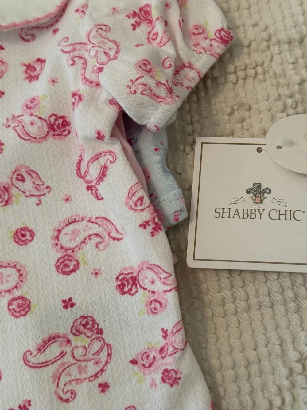 NWT~ Shabby Chic pack of  3 onesies.  3-6 months